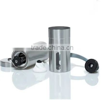 Customized Stainless Steel Manual Ceramic Burr Mill Coffee Grinder With Logo photo-4