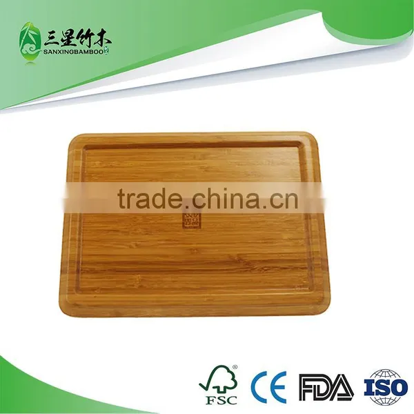 Natural Color Rectangle Serving Bamboo Food Tray