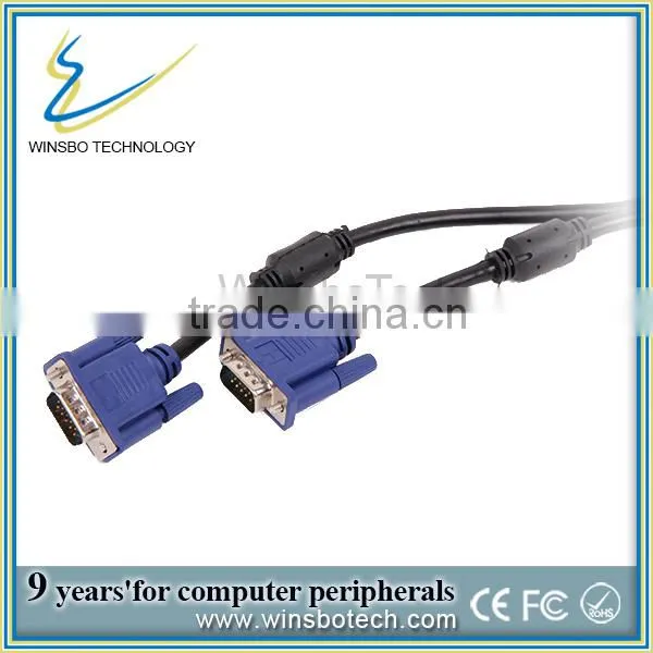 20 meters vga cable/15 pin d sub rgb vga cable