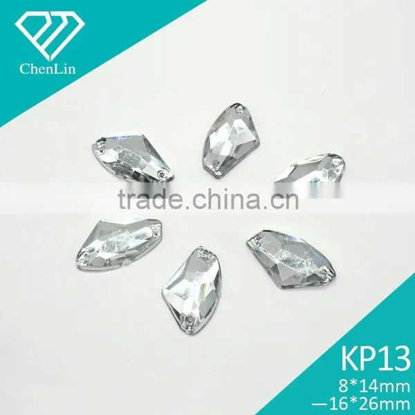 Kp13 Cosmic 8*14 11*19 16*26 Flat Back Sew on Acrylic Rhinestones for Fashion Decoration, Craft Making, Garment Accessories