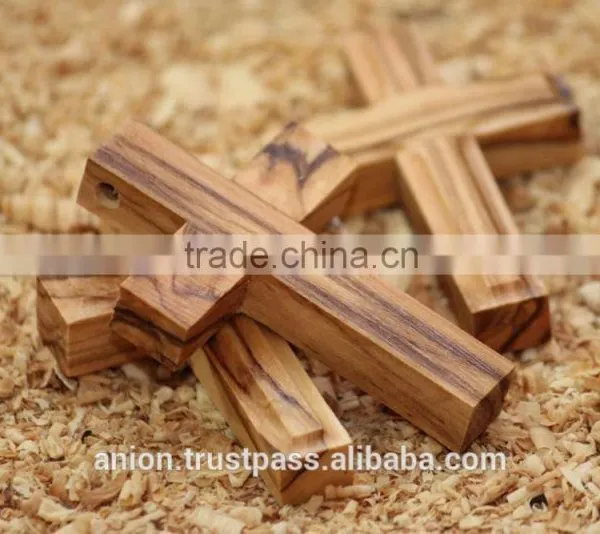 Olive Wood Small Carved Cross photo-5