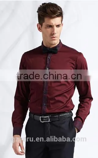 Men's Dress Wedding Business Cotton Long Sleeve Shirt photo-2