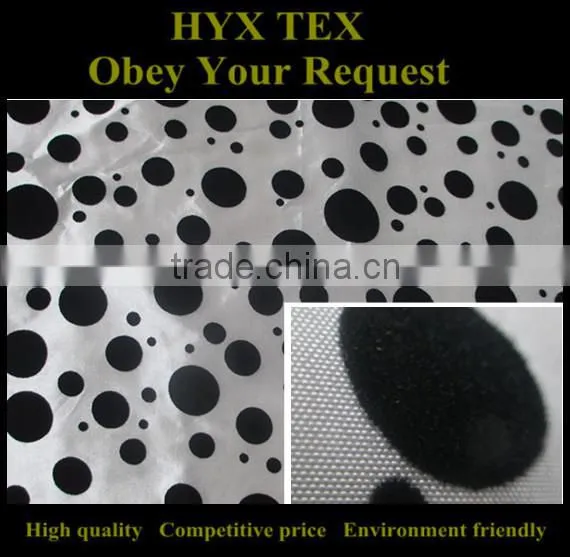 Flocking Taffeta Flocked on Taffeta Fabric