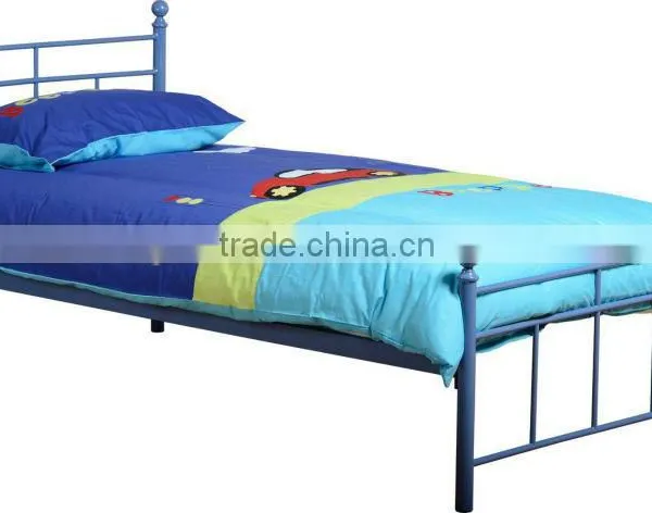 Single Metal Bed Powder Coated Finishing