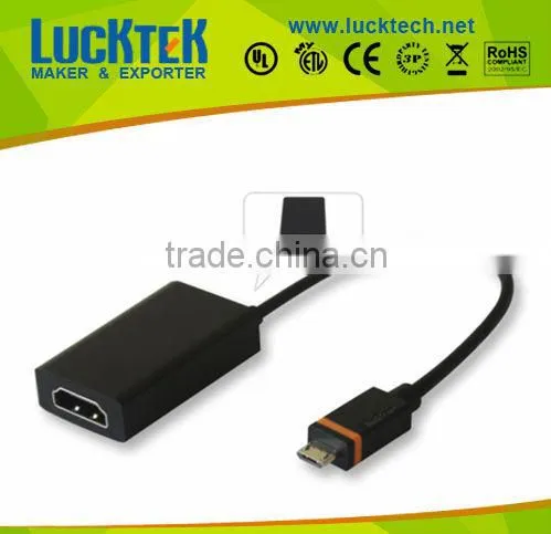 Mini Displayport (Slimport) to HIGH DEFINITION MULTIMEDIA INTERFACE Adapter Cable (Orange/black colour),high quality,hot sell !