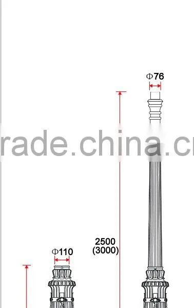 A038 High Craft Aluminum Sand Casting Decorative Light Pole Base photo-2