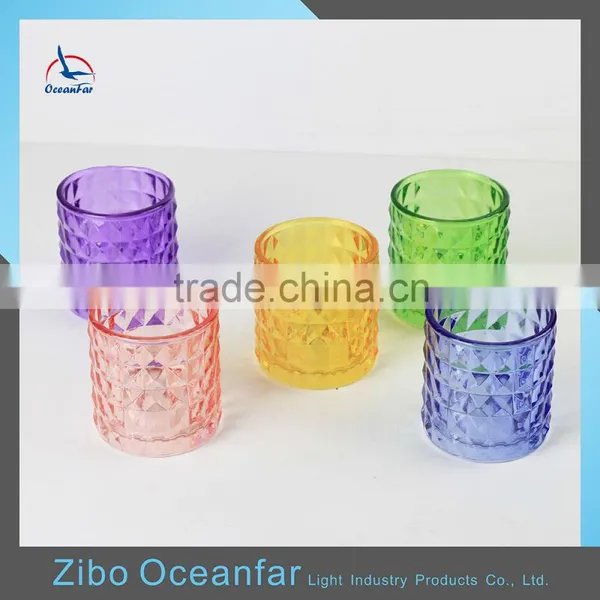 Custom Color Wholesale Glass Candle Holder Tealight Holder photo-4