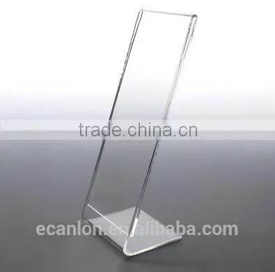 Transparent Plexiglass Acrylic Slanted Sign Holder photo-2