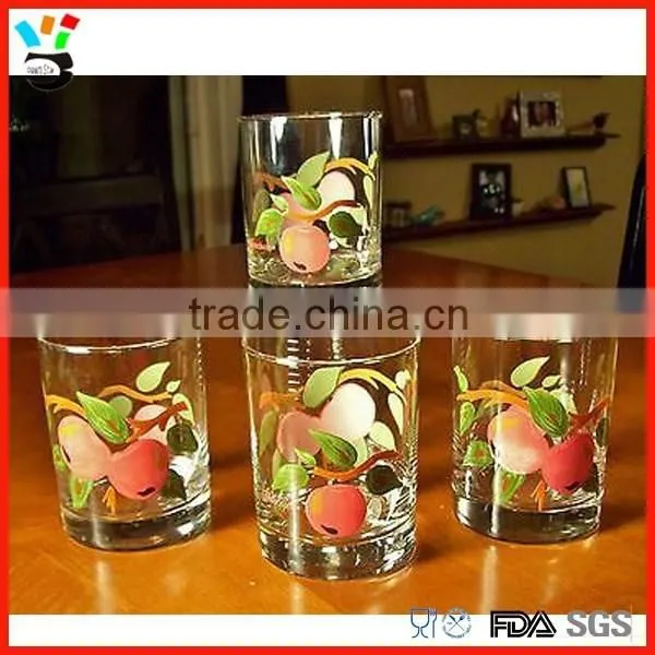 10oz thick base clear round glass drinking set
