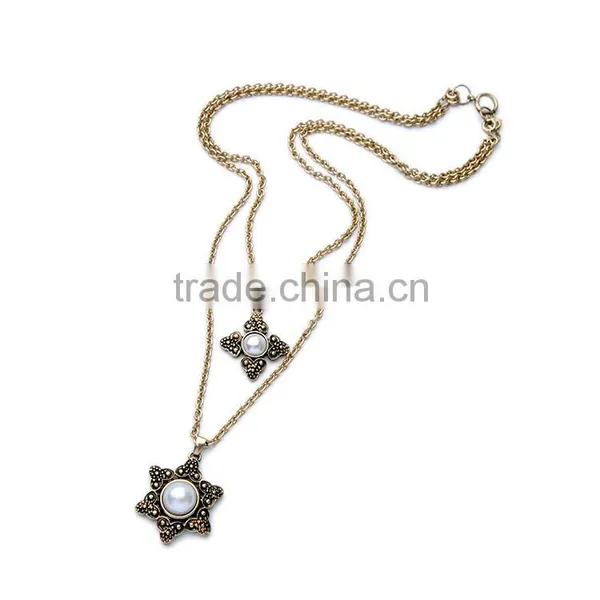 Cheap Wholesale Jewelry 2016 Latest Design Fashion Pearl Pendant Chain Necklace photo-4