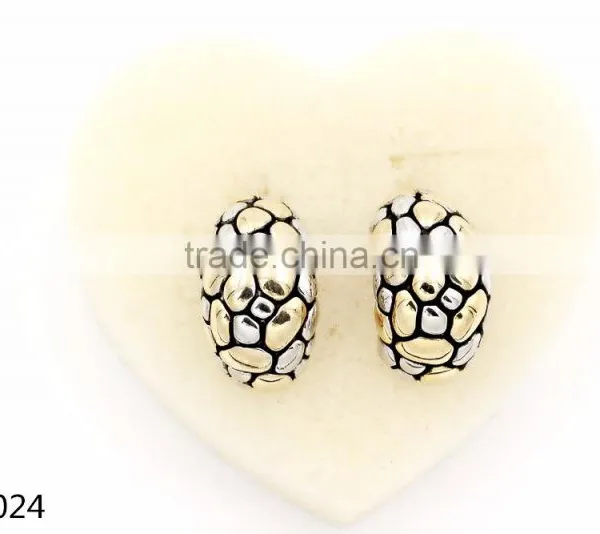 2016 New Fashion Wholesale Juyuan Double Color Plated Whole Sales Earrings photo-6