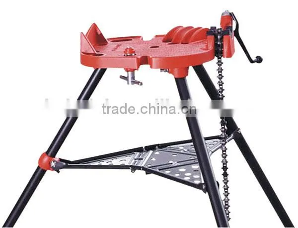 Portable Tri-stand Chain Pipe Vise With Folding Stand