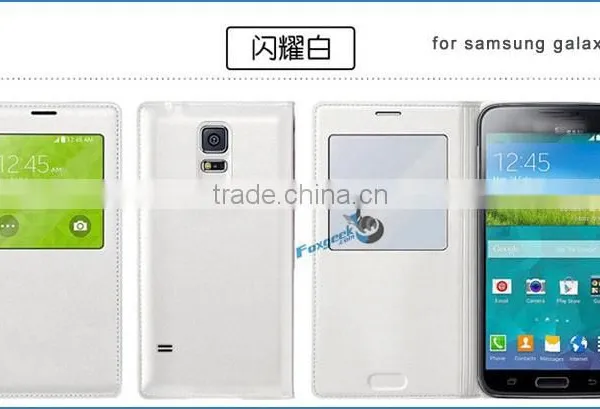 Wholesale Cell Phone Leather Case for Samsung Galaxy S5 With Smart Cover Sleep/wake Function photo-6