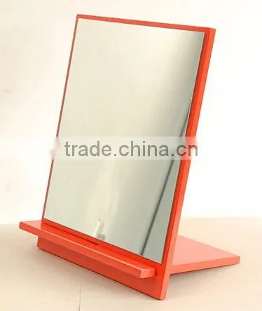 Very Cheap Furniture Finish MDF With High Gloss PU Paint Standing Make Up Mirror Desk photo-2