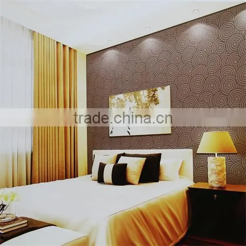 Modern New Circle Soundproof Wallpaper, Black Silver Fashion Hotel 3d Wall Paper photo-6
