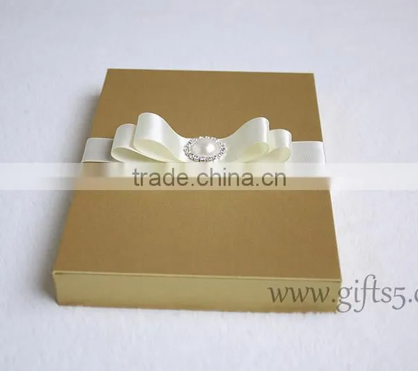 Beautiful Gold Wedding Invitation Favour Gift Boxes For Best Chocolate Packaging photo-2