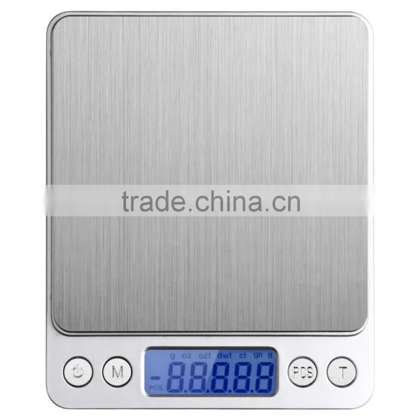 Stainless Steel Top Digital Pocket Kitchen Food Jewelry Weight Compact Scale With Tare Function photo-3