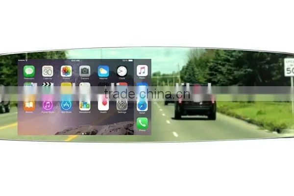 4.3 Inch Frameless Rearview Mirror Monitor Sychronize Informations Gps Navigation photo-2