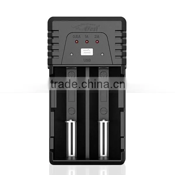 Fast Shipping Efest BIO V2 2 Bay 18650 Battery Charger Double USB Power Out Efest BIO Intelligent 2 Amp Charger photo-3