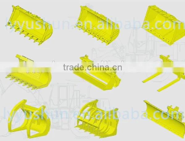SDLG LG918 Wheel Loader Attachment 0.9M3 Multifunctional Bucket For Sale , Attachment Code:1690300007