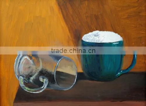 Handmade Canvas Beer Oil Painting