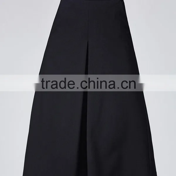 China Supplier Online Shopping New Arrival Fashion Black High Waisted Women Wide Leg Pants photo-6