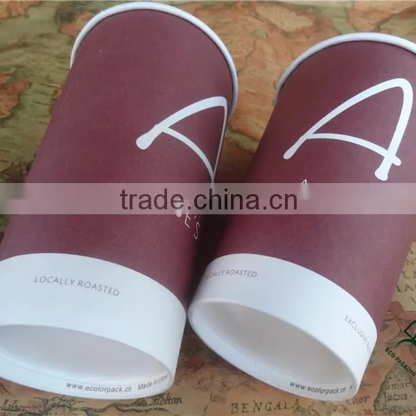 100% Food Grade Single Wall Paper Coffee Cup With Custom Design Printed photo-2