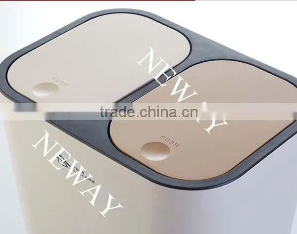 Professional Manufacturer for Plastic Double Lids Trash Can photo-2