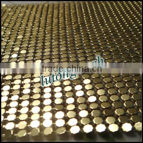 2014 modern design flexible metal mesh fabric/sequins table runner table cloth