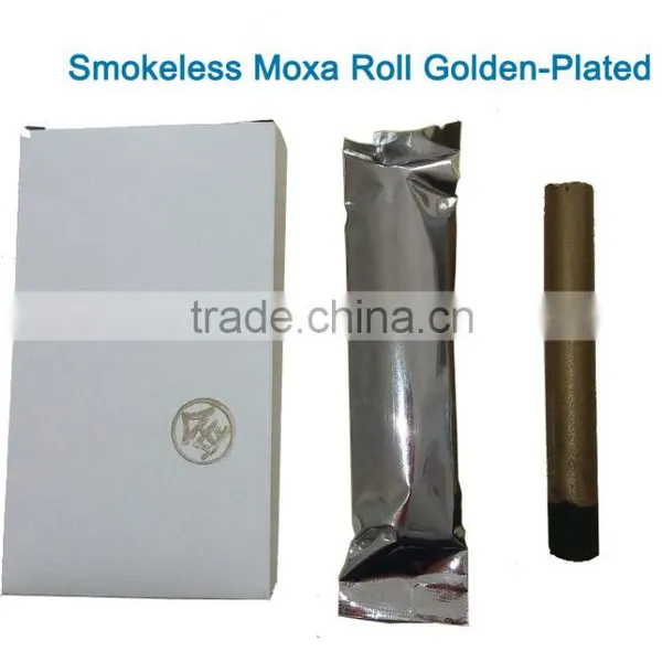 Moxa Roll Golden-plated Smokeless Moxibustion Stick