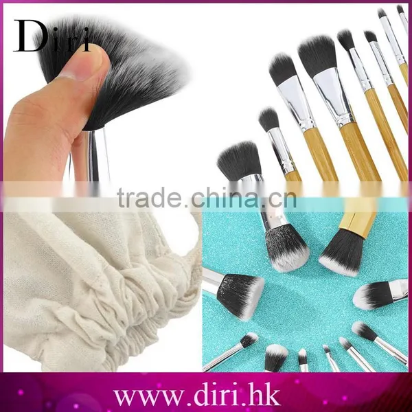 10 PCS Professional Pro Cosmetic Brush Set Bamboo Handle Synthetic Makeup Brushes Kit photo-3