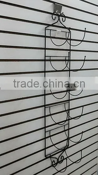 Large Wall Mounted Black Wrought Iron Wall Towel Rack Holder photo-2