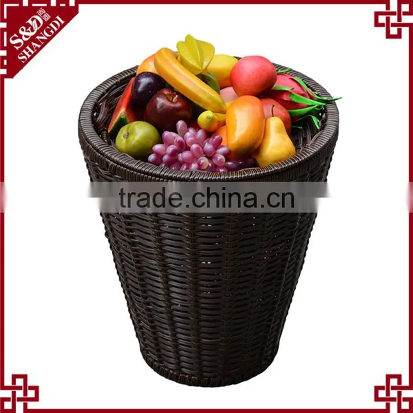 Large Capability Synthetic Rattan Woven Display Basket With Stand photo-3