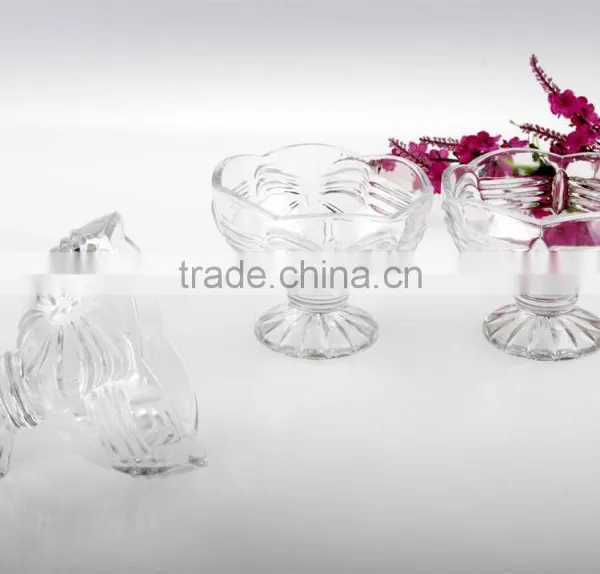 Bowknot Design Glass Salad Bowl Icecream Glass Cup Icecream Glass Bowls photo-4