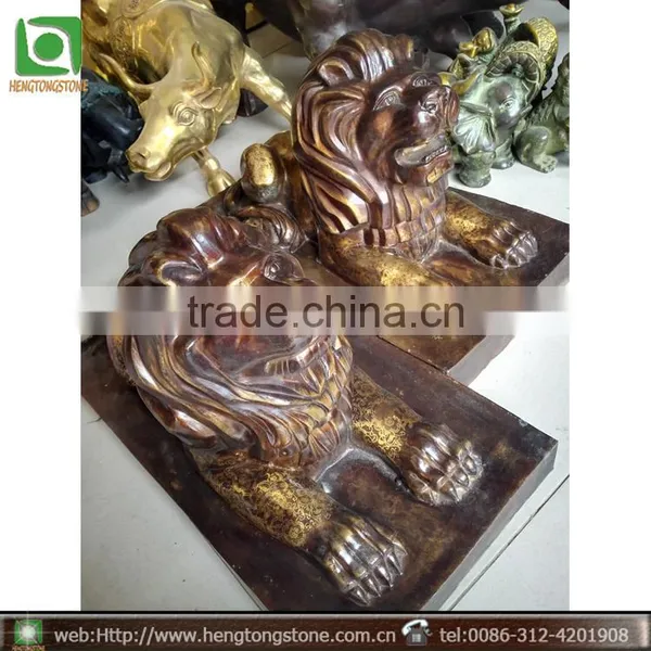 Bronze Brass Lion Statue photo-2