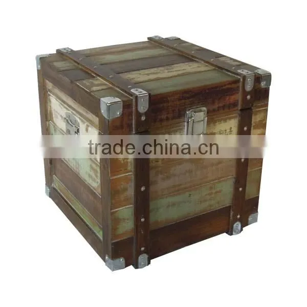 Vintage Wooden Storage Box Wooden Craft Box photo-2