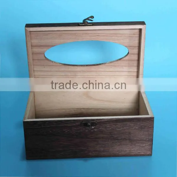 Sycamore Wood Rectangular Wooden Tissue Box, Hotel Home Use Napkin Box photo-3