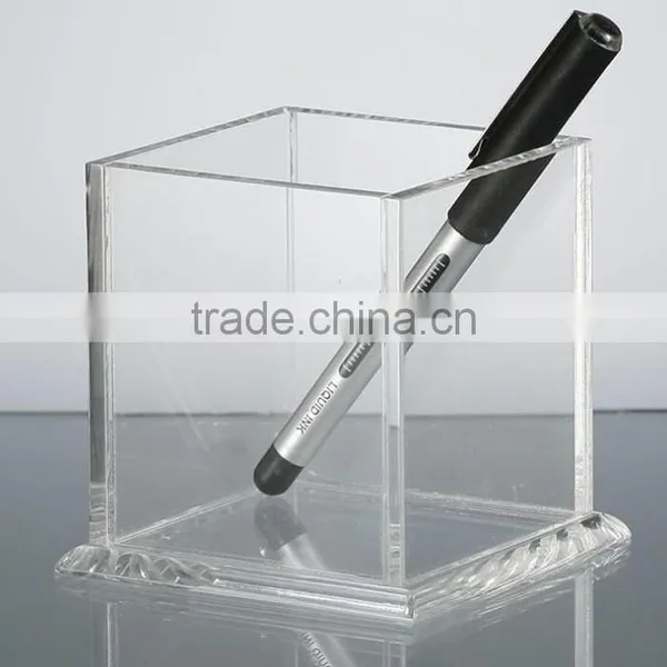 Clear Acrylic Wall-Mounted Pen Holder/Transparent Pen Box