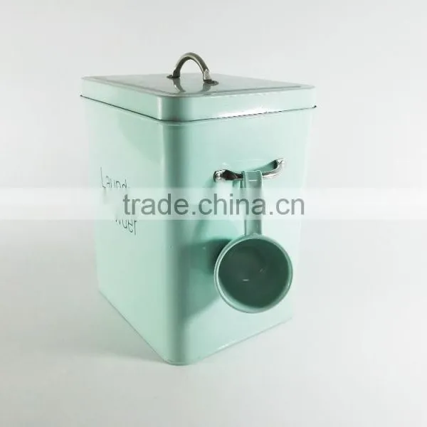 Metal Dog Dry Food and Pet Treats Storage Container Canister Tin Box With Scoop photo-3