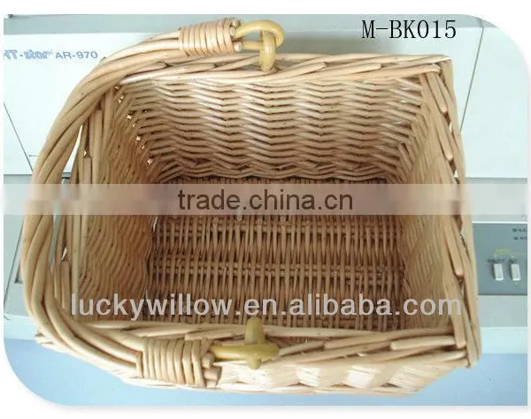 Small Wicker Bicycle &bike Basket With Swing Handle photo-3