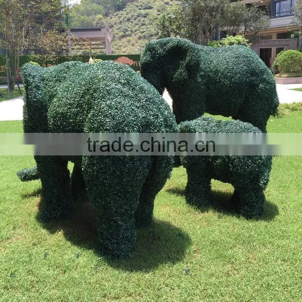 Green Grass Elephant Statue photo-2