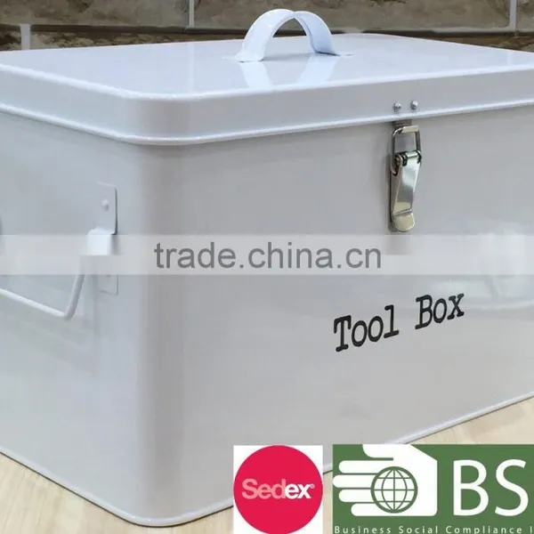 Large Capacity Metal Housekeeper Tool Box Storage Container for Household Use photo-6
