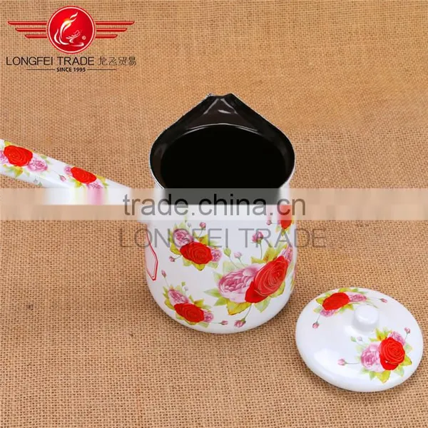 3pcs OEM Full Deca Enamel Arabic Coffee Pot / Coffee Jug for Turkish Coffee photo-4