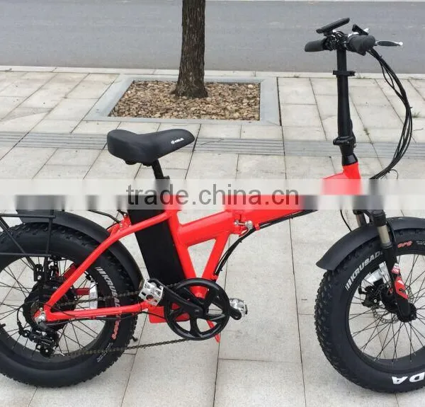 20 Inch OEM Fat Tyre Electric Fold Bike 250w With Suspension Front Fork photo-4