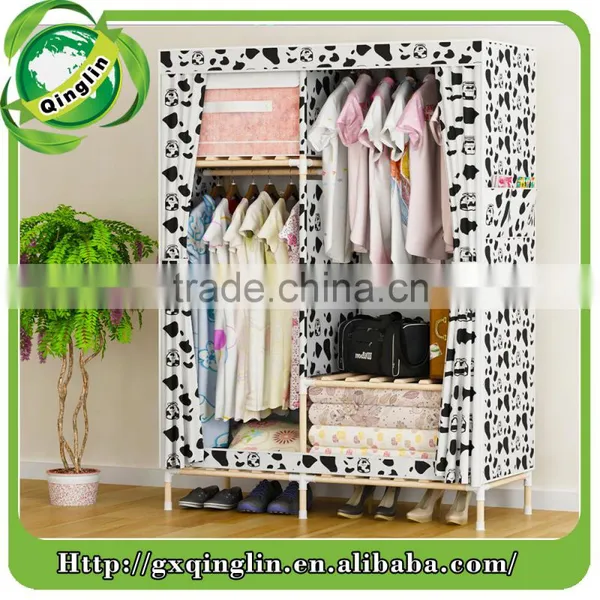 Used Clothing Hanging Plastic Wardrobe Shoe Storage Made From Hard Wood photo-4