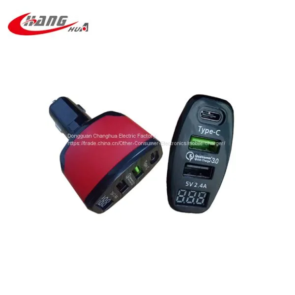 Cell Phone Accessories Stylish Fast Charging 3.0a Charger for Car Use With 3usb Ports