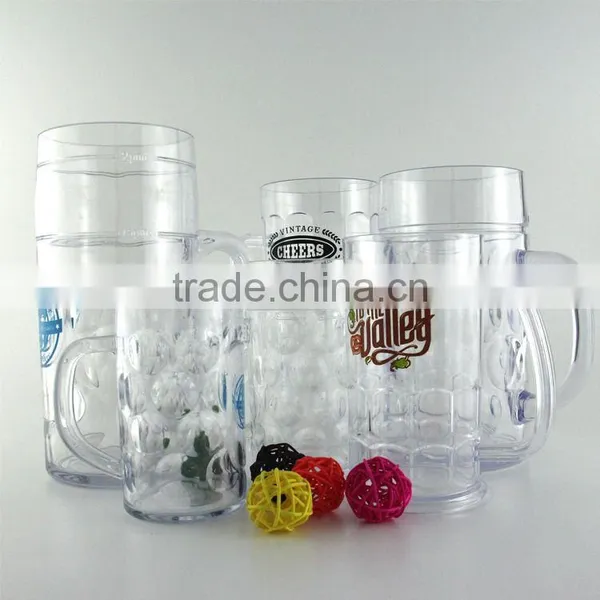 1200ml High Capacity Bpa Free Food Grade Customize Plastic Beer Mug With Handle photo-2