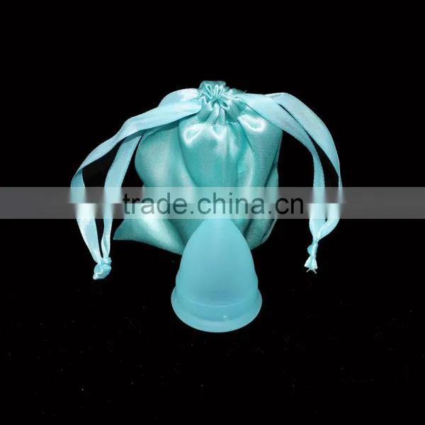 Silicone FDA and CE Approved Reusable Blue Menstrual Cup photo-4