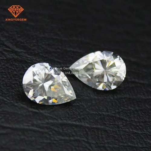 Pear Pefect Cut Imitation Diamond 6.5*8mm 2 Carat Clear White Moissanite Lab Grown photo-3