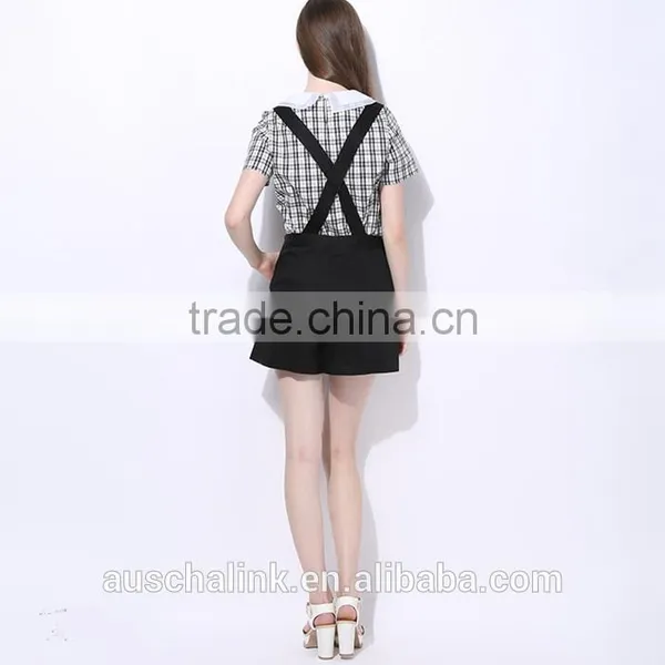 Personalized Summer Ladies Short Pants Suspenders Fashion Design photo-3